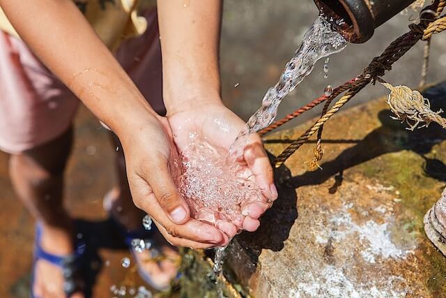 washing hands