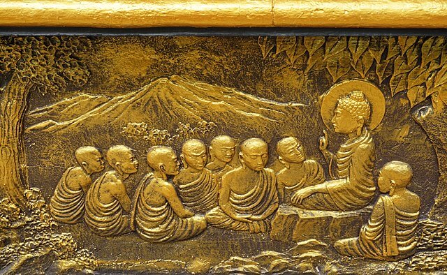 The Noble Eightfold Path: The Buddha teaching his disciples