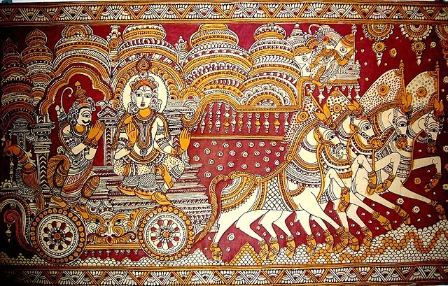 Bhagavad Gita: Painting of Krishna and Arjuna